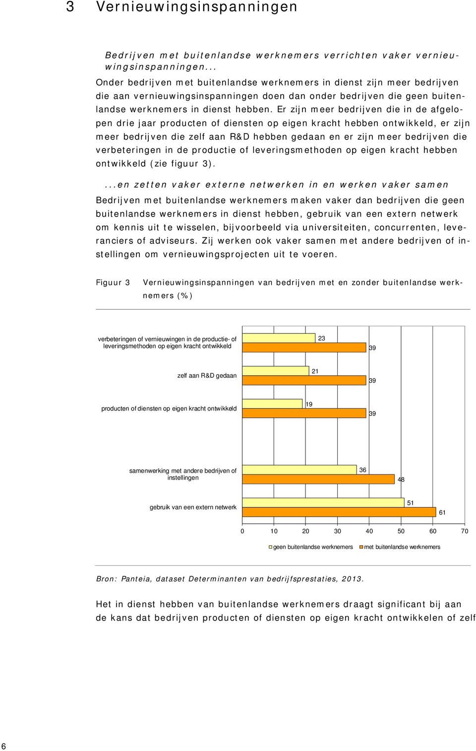 Er zijn meer bedrijven die in de afgelopen drie jaar producten of diensten op eigen kracht hebben ontwikkeld, er zijn meer bedrijven die zelf aan R&D hebben gedaan en er zijn meer bedrijven die