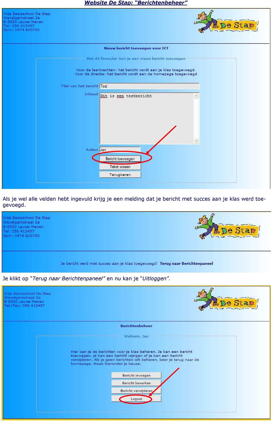 aan je klas werd toegevoegd.