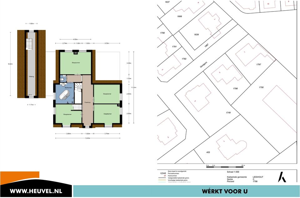 uittreksel, Apeldoorn, 22 november 2013 De bewaarder van het kadaster en de openbare registers Schaal 1:500 Kadastrale gemeente Sectie Perceel LIESHOUT C 1798 Aan dit uittreksel kunnen