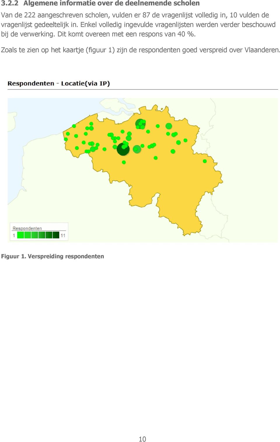 Enkel volledig ingevulde vragenlijsten werden verder beschouwd bij de verwerking.