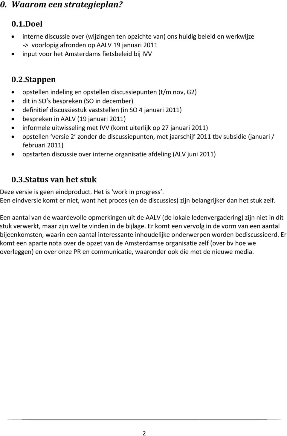 11 input voor het Amsterdams fietsbeleid bij IVV 0.2.