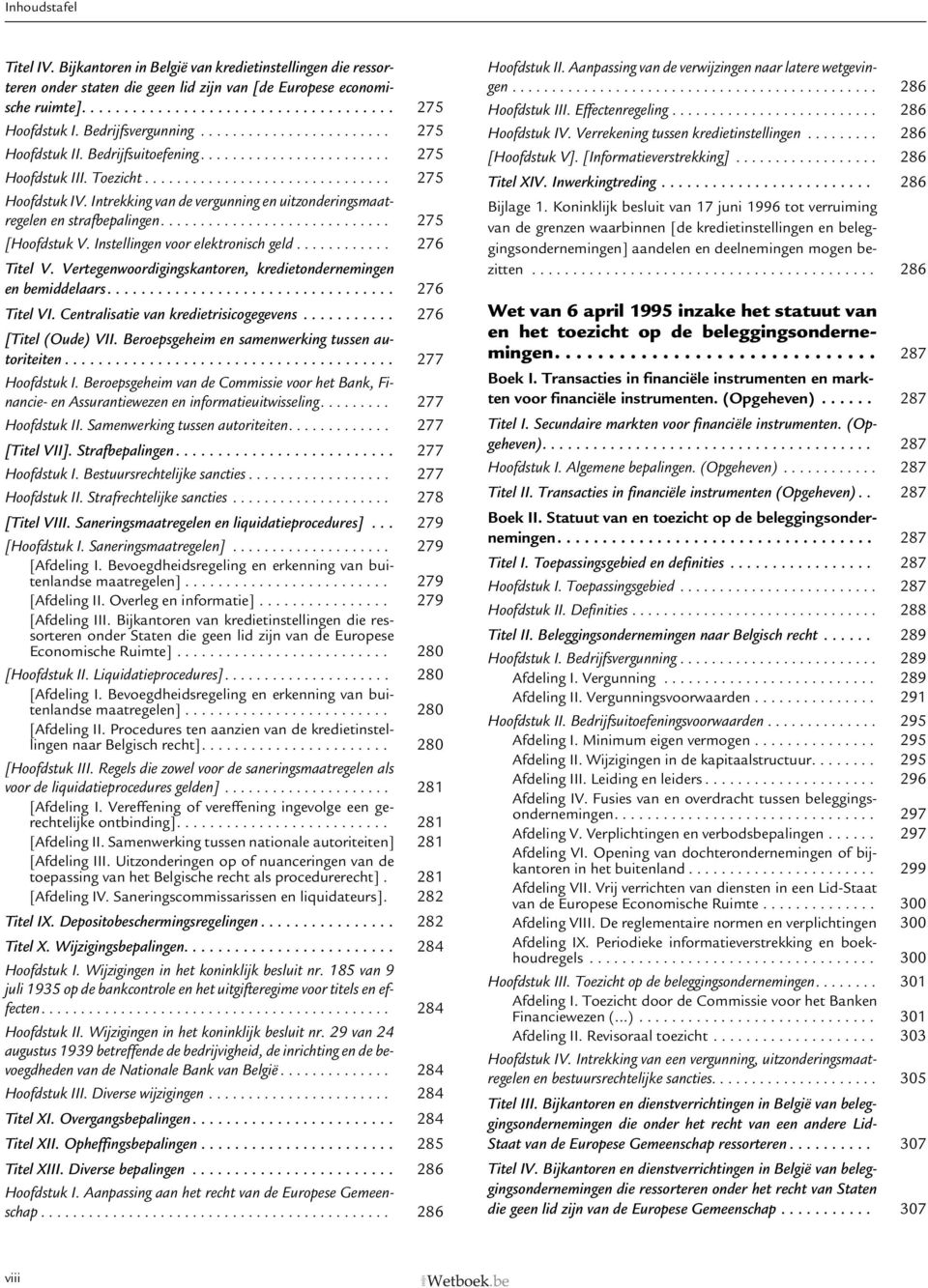 Intrekking van de vergunning en uitzonderingsmaatregelen en strafbepalingen............................. 275 [Hoofdstuk V. Instellingen voor elektronisch geld............ 276 Titel V.