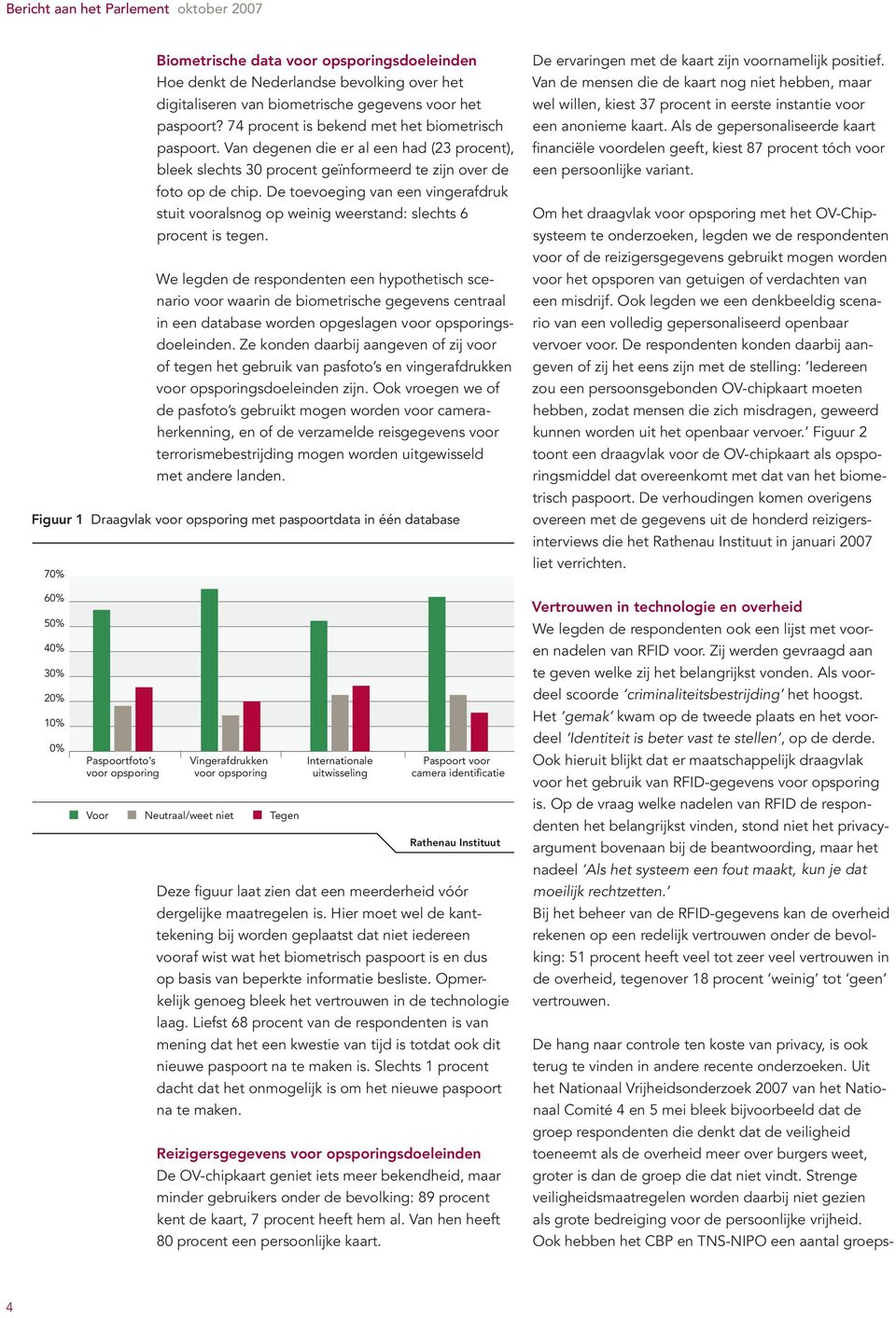 De toevoeging van een vingerafdruk stuit vooralsnog op weinig weerstand: slechts 6 procent is tegen.