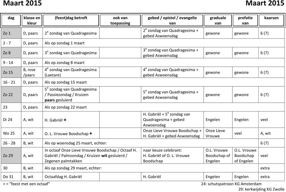 Boodschap + ook gebed / epistel / egelie 2 e zon Quadragesima + gebed Aswoens 3 e zon Quadragesima + gebed Aswoens 4 e zon Quadragesima + gebed Aswoens 5 e zon Quadragesima + gebed Aswoens H.