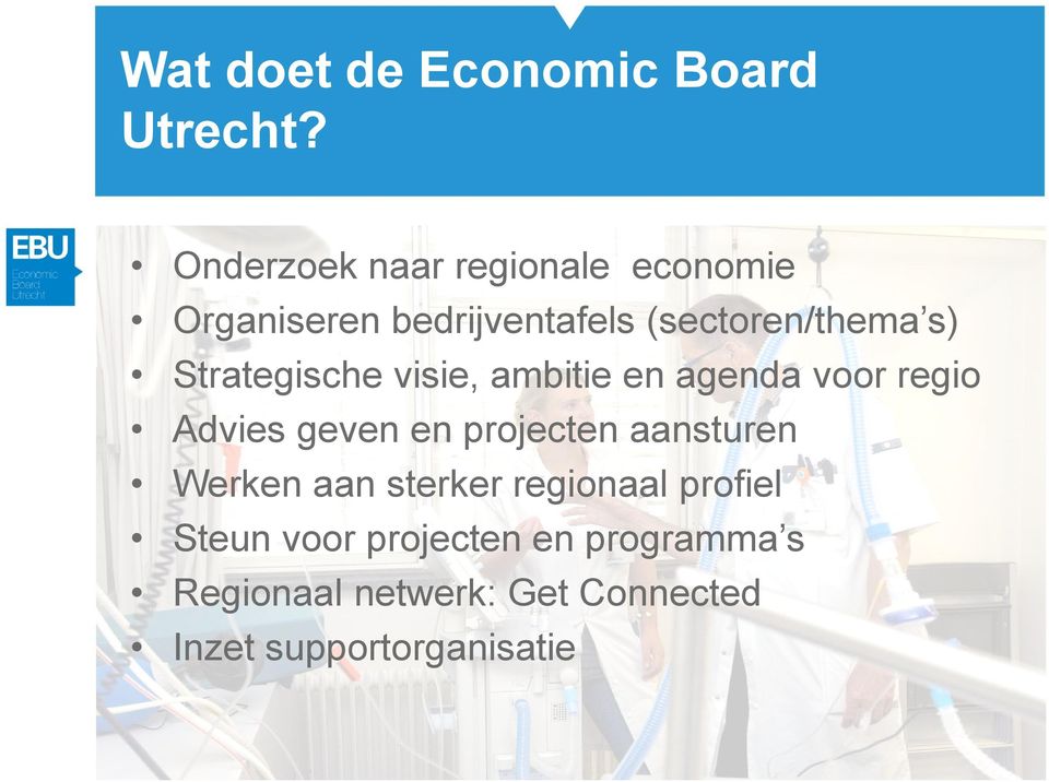 Strategische visie, ambitie en agenda voor regio Advies geven en projecten