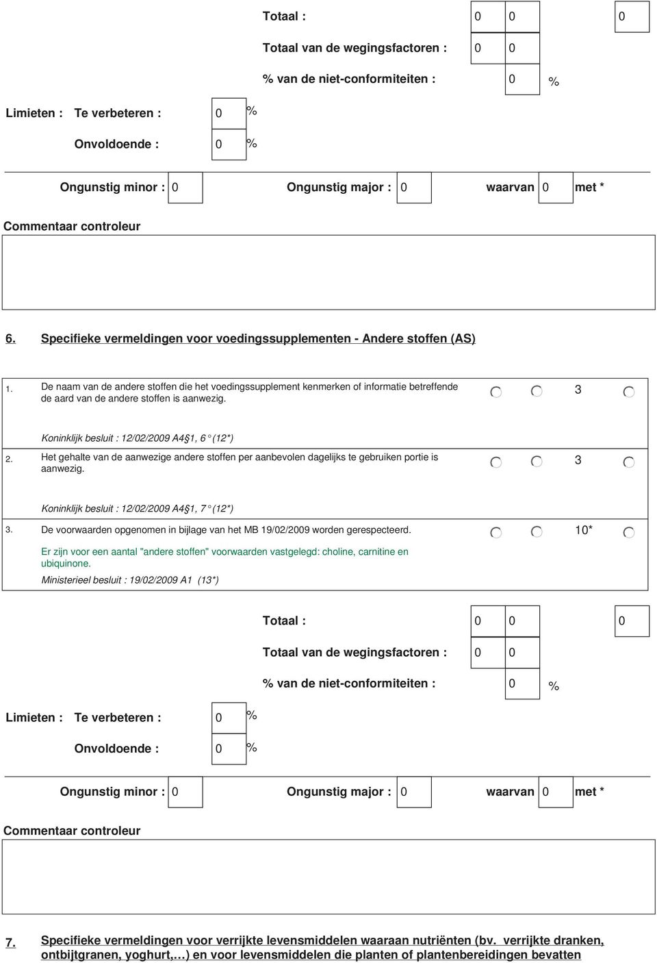 Het gehalte van de aanwezige andere stoffen per aanbevolen dagelijks te gebruiken portie is aanwezig. Koninklijk besluit : 12/02/2009 A4 1, 7 (12*).