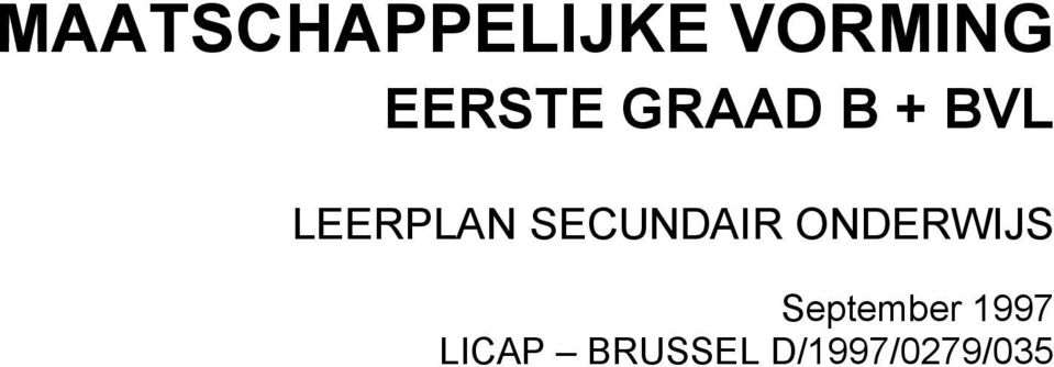 LEERPLAN SECUNDAIR