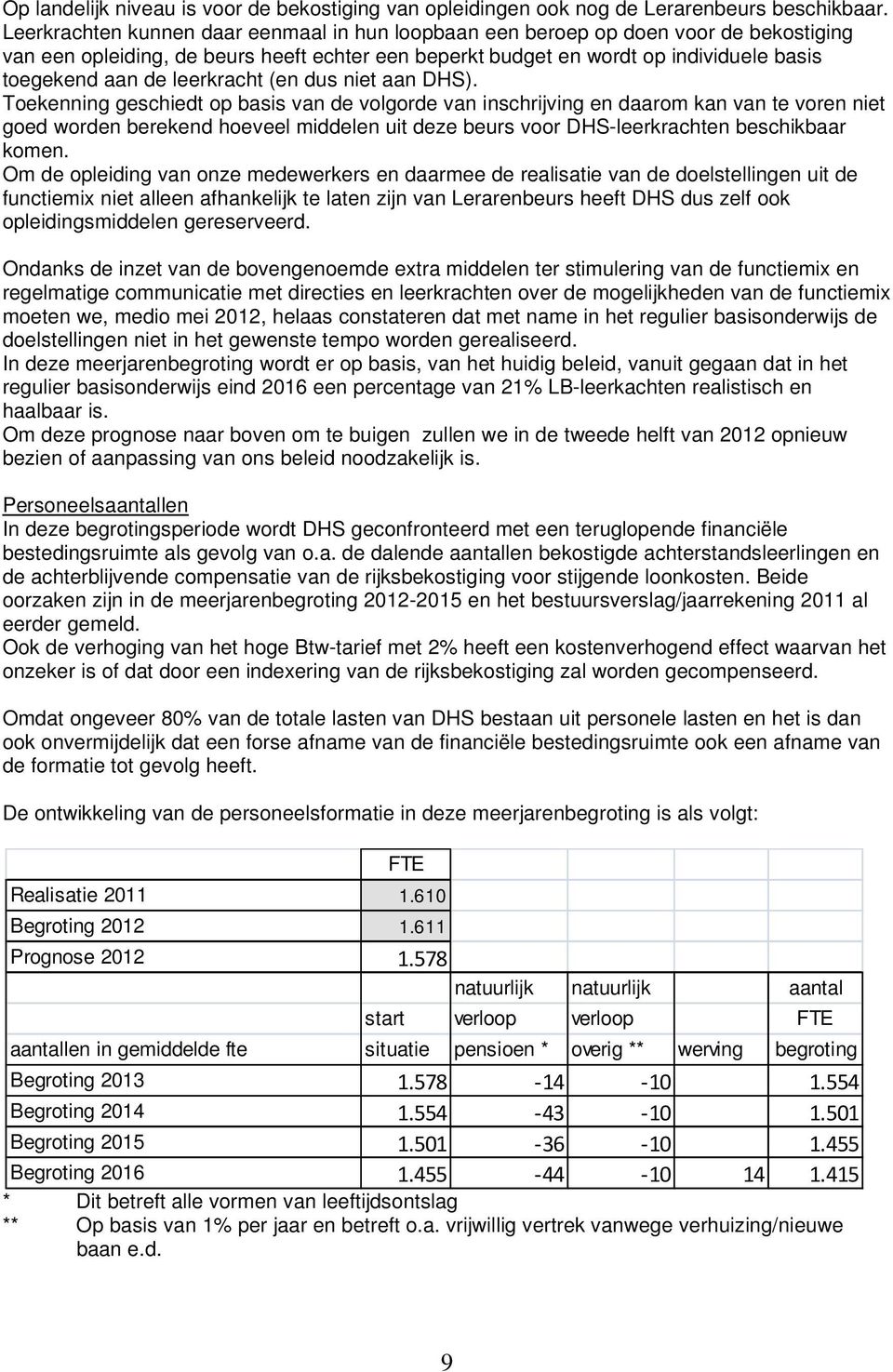 leerkracht (en dus niet aan DHS).