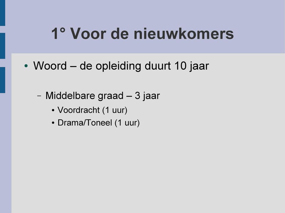 Middelbare graad 3 jaar