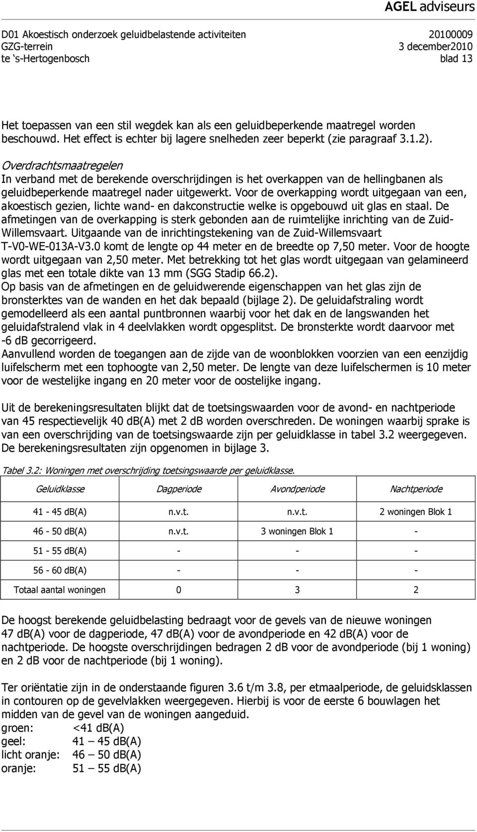 Overdrachtsmaatregelen In verband met de berekende overschrijdingen is het overkappen van de hellingbanen als geluidbeperkende maatregel nader uitgewerkt.