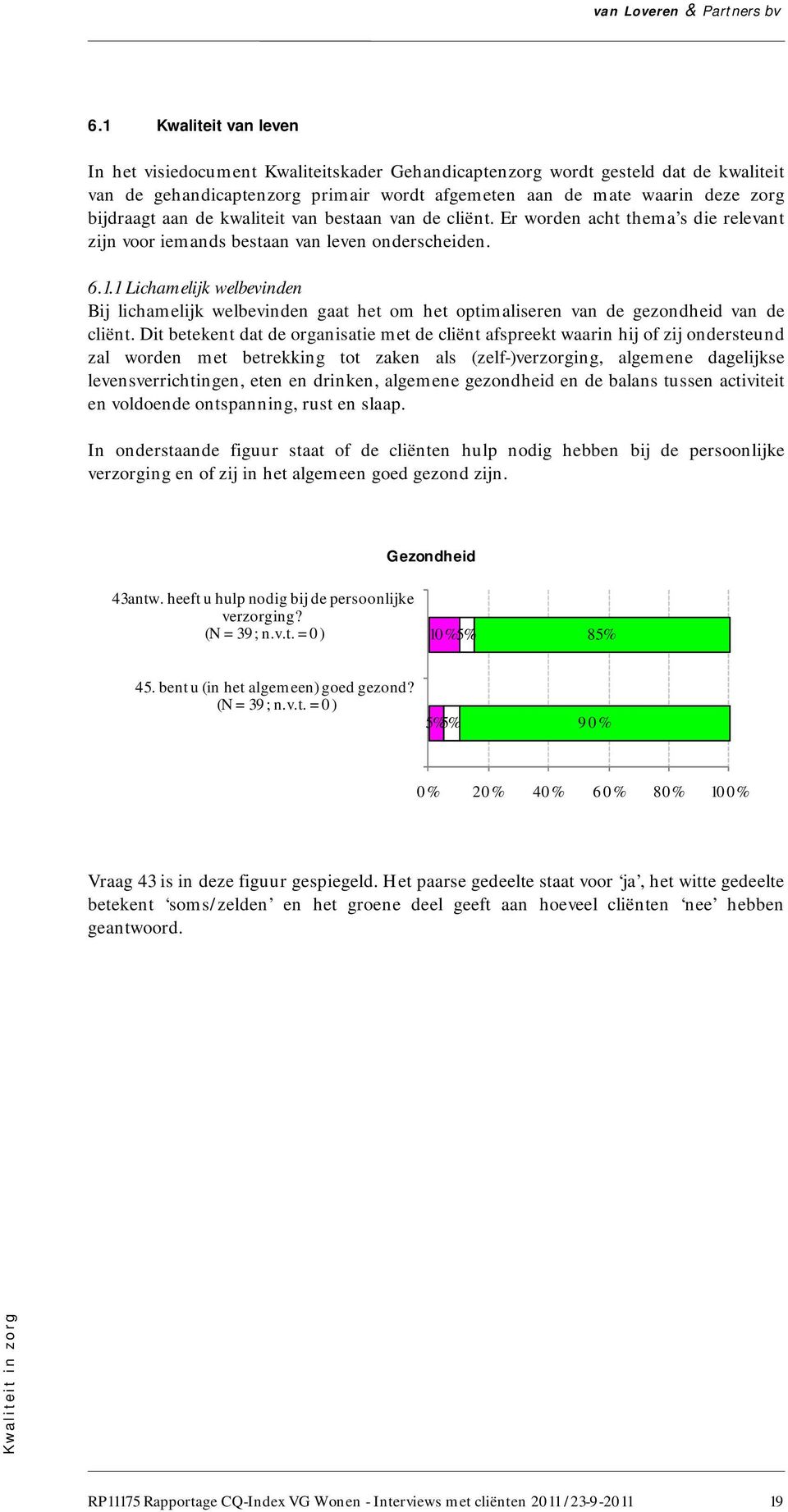 1 Lichamelijk welbevinden Bij lichamelijk welbevinden gaat het om het optimaliseren van de gezondheid van de cliënt.