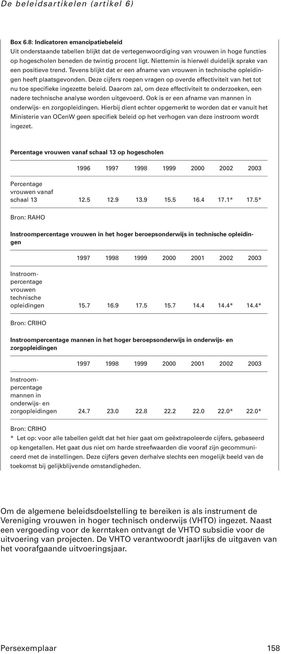 Niettemin is hierwél duidelijk sprake van een positieve trend. Tevens blijkt dat er een afname van vrouwen in technische opleidingen heeft plaatsgevonden.