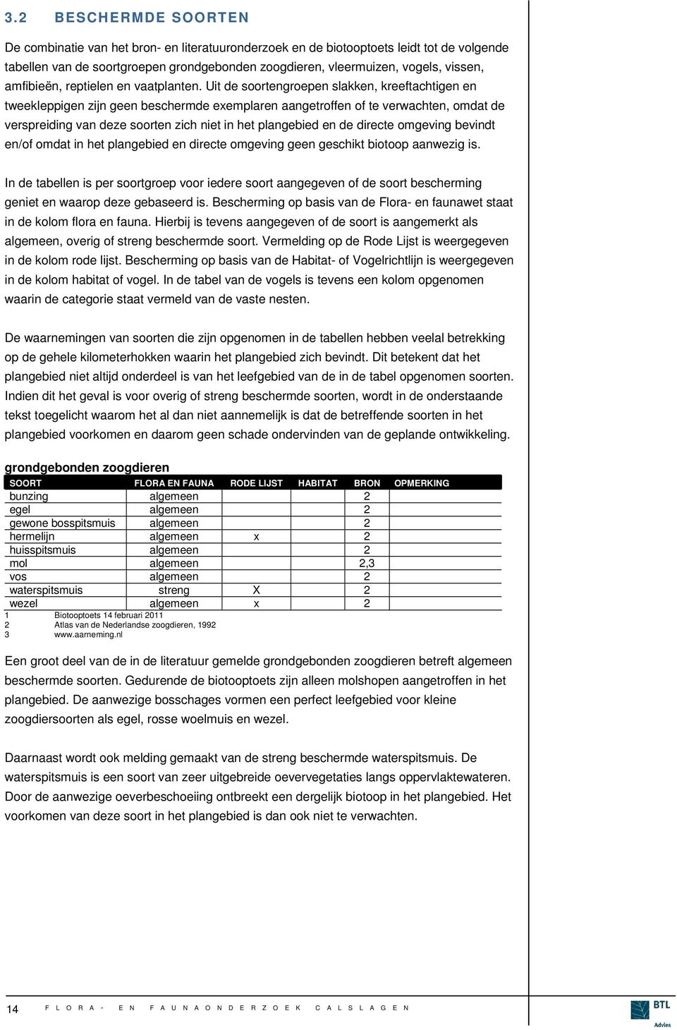 Uit de soortengroepen slakken, kreeftachtigen en tweekleppigen zijn geen beschermde exemplaren aangetroffen of te verwachten, omdat de verspreiding van deze soorten zich niet in het plangebied en de