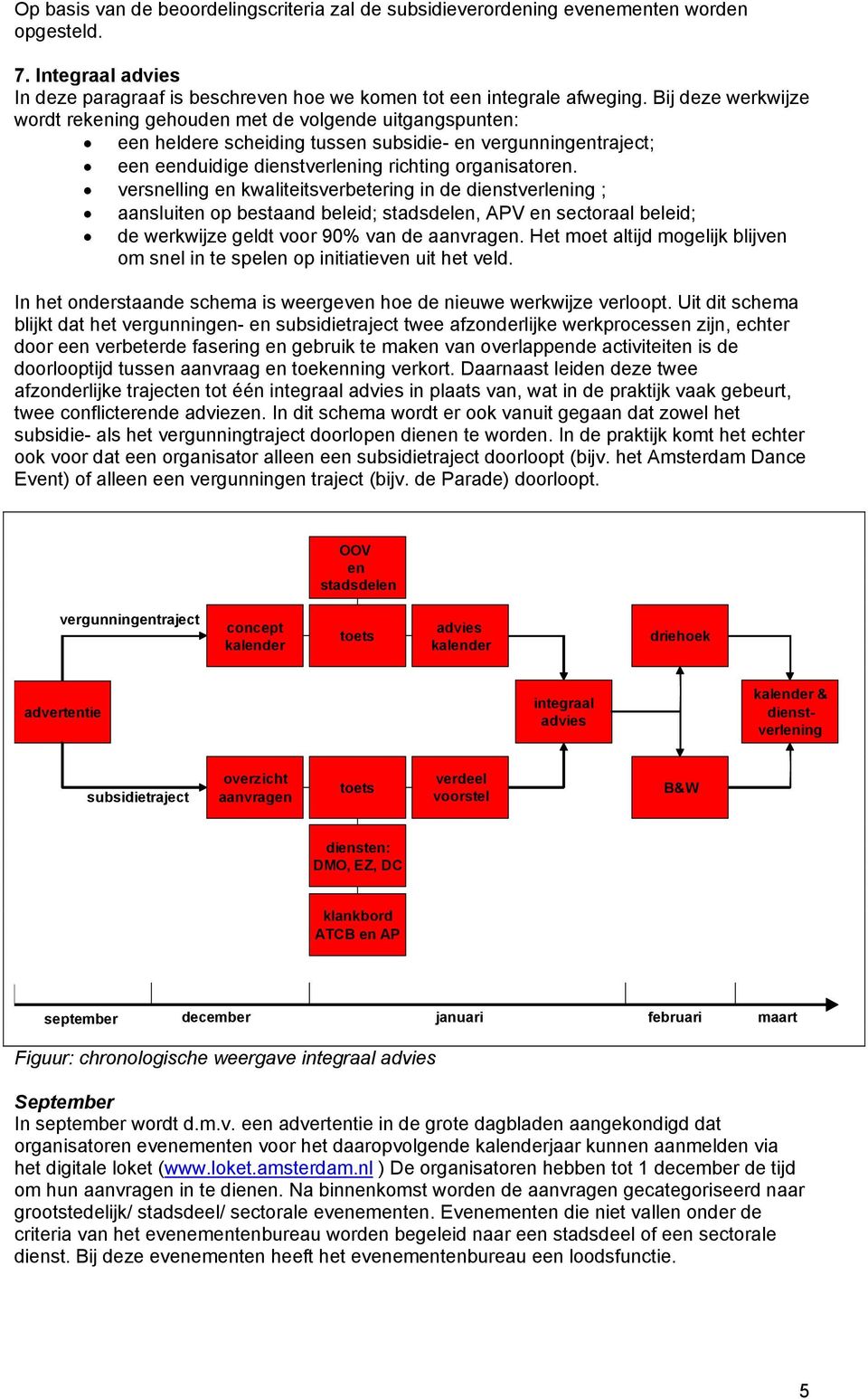 versnelling en kwaliteitsverbetering in de dienstverlening ; aansluiten op bestaand beleid; stadsdelen, APV en sectoraal beleid; de werkwijze geldt voor 90% van de aanvragen.