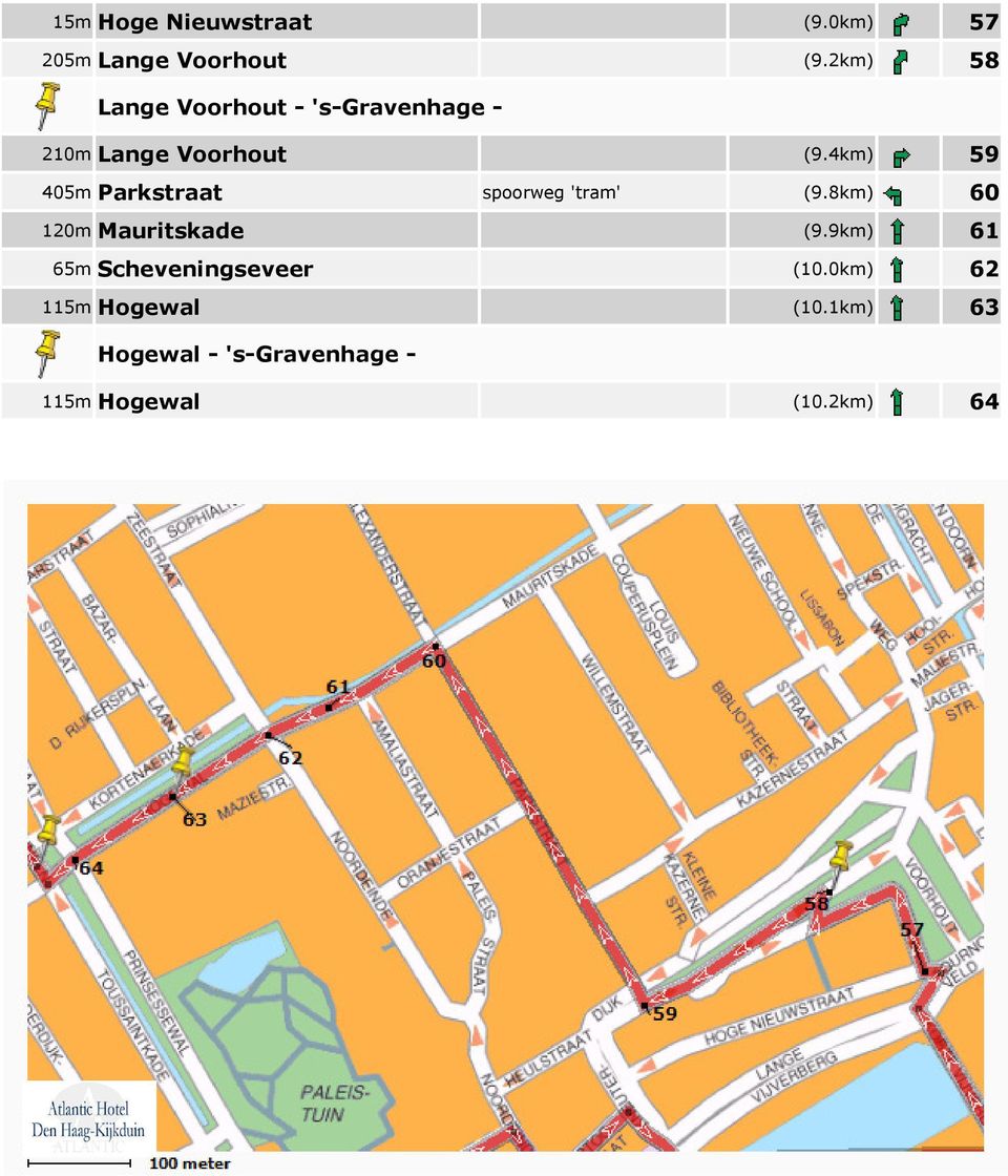 4km) 59 405m Parkstraat spoorweg 'tram' (9.8km) 60 120m Mauritskade (9.