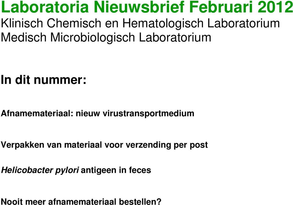 Hematologisch Laboratorium Medisch