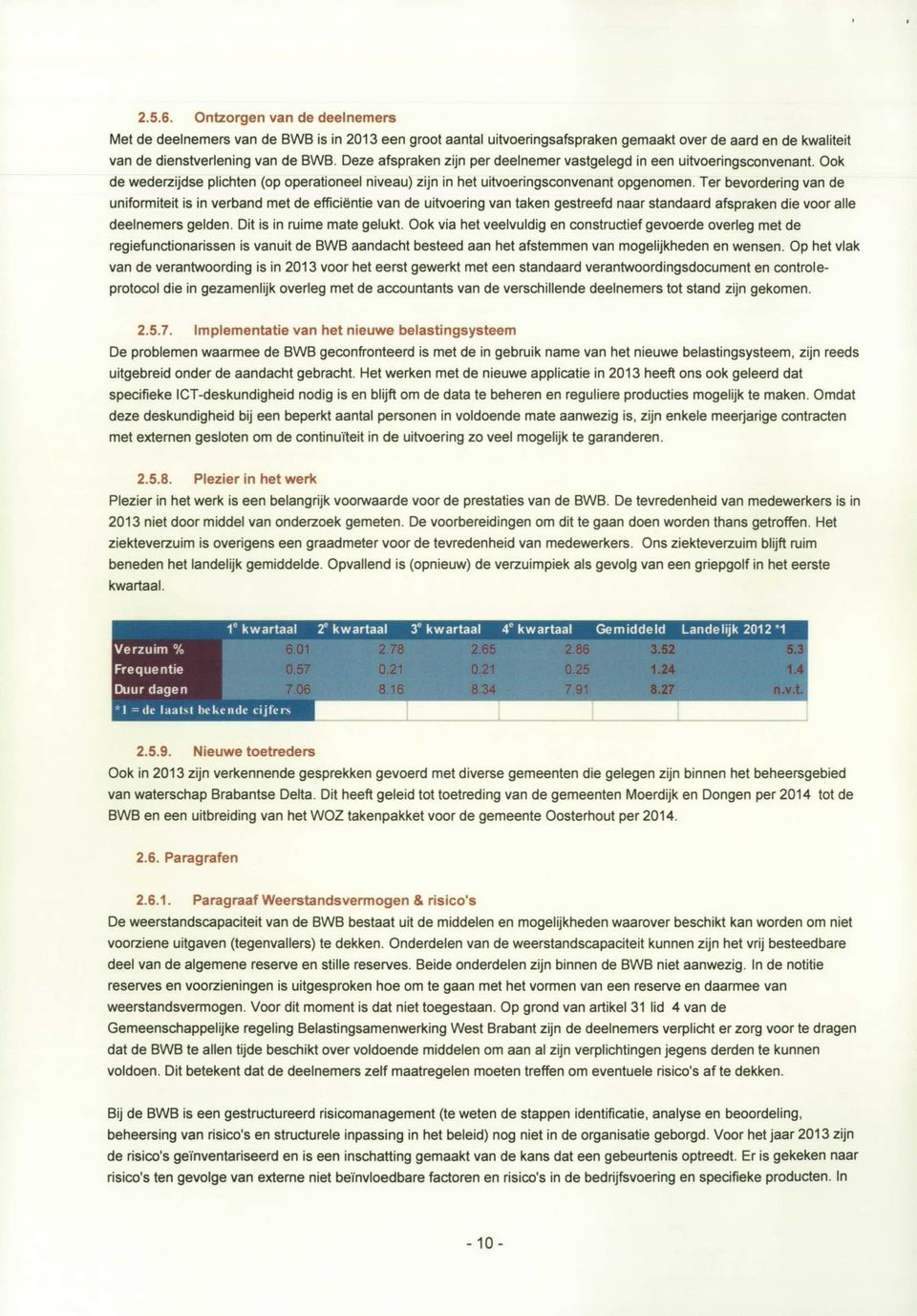 Ter bevordering van de uniformiteit is in verband met de efficiëntie van de uitvoering van taken gestreefd naar standaard afspraken die voor alle deelnemers gelden. Dit is in ruime mate gelukt.