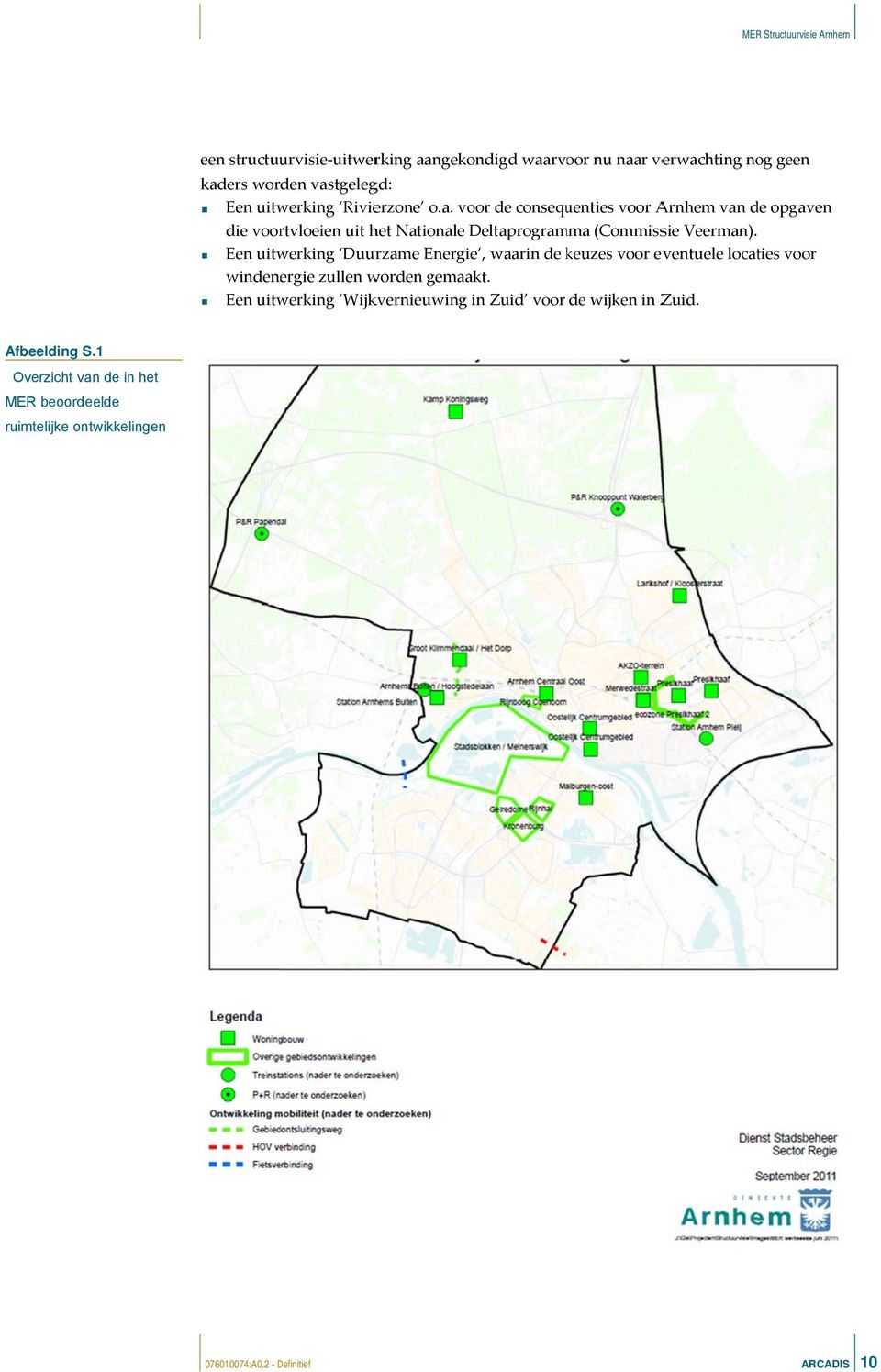 voor de consequenties voor Arnhem van de opgaven die voortvloeien uit het Nationale Deltaprogram mma (Commissie Veerman).