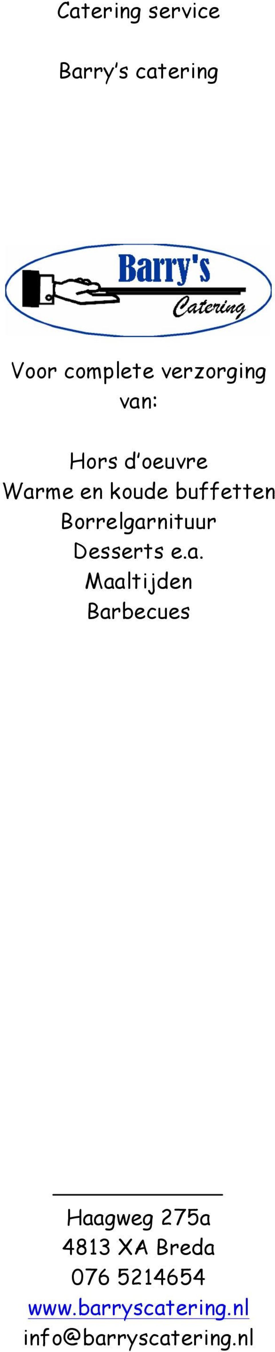 Desserts e.a.