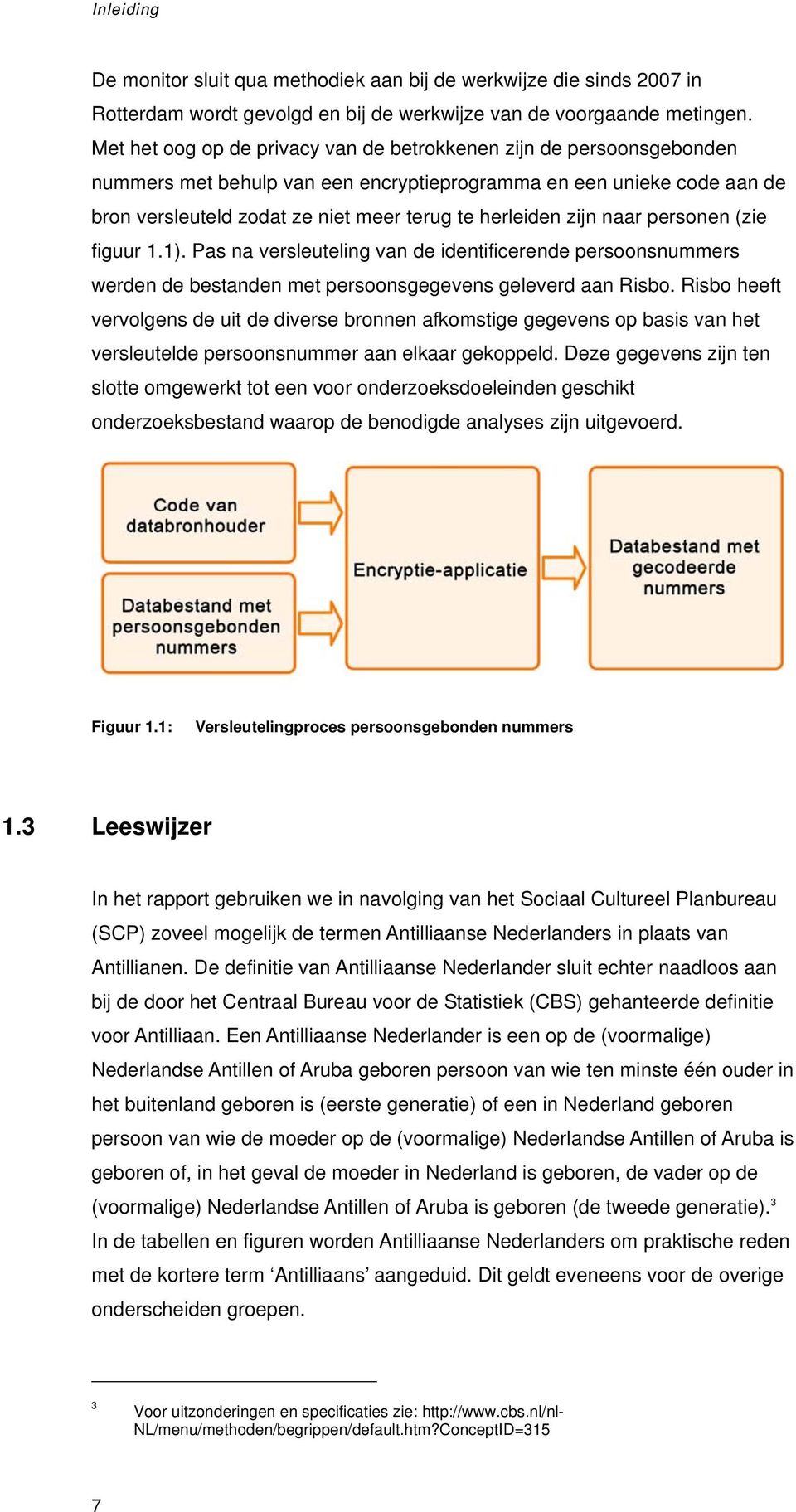 zijn naar personen (zie figuur 1.1). Pas na versleuteling van de identificerende persoonsnummers werden de bestanden met persoonsgegevens geleverd aan Risbo.