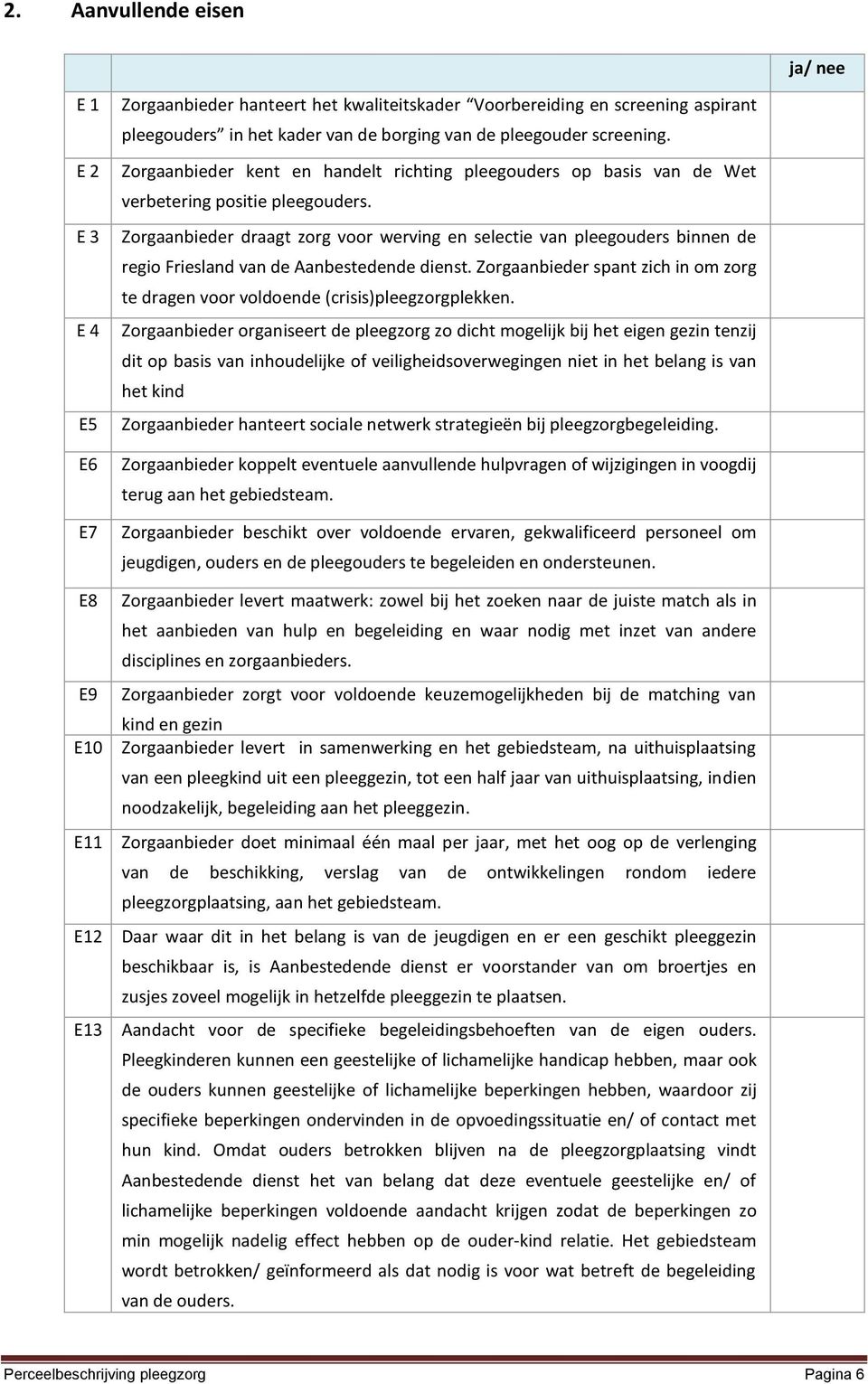 Zorgaanbieder draagt zorg voor werving en selectie van pleegouders binnen de regio Friesland van de Aanbestedende dienst.