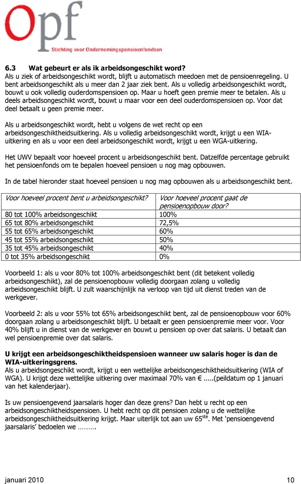 Als u deels arbeidsongeschikt wordt, bouwt u maar voor een deel ouderdomspensioen op. Voor dat deel betaalt u geen premie meer.