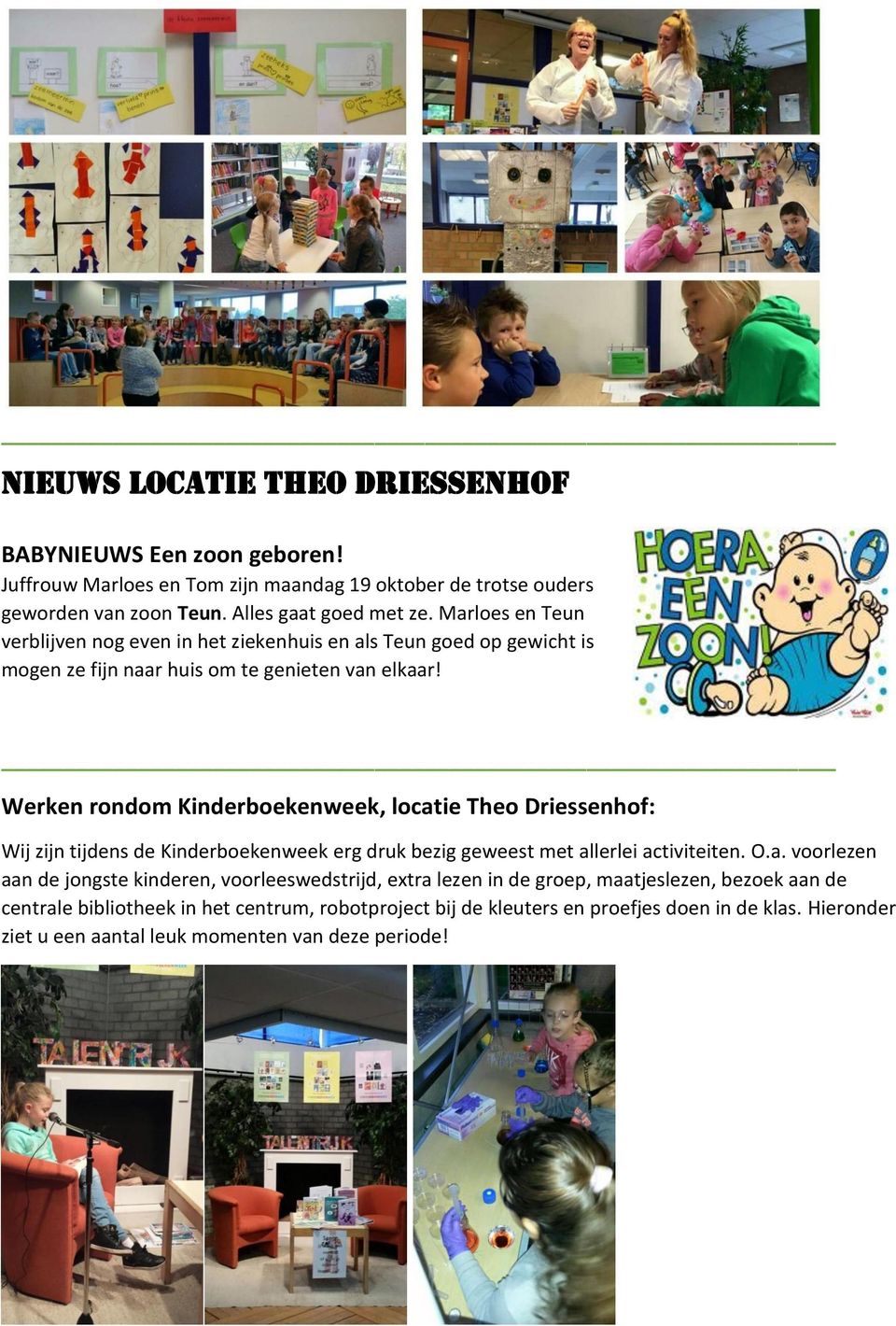 Werken rondom Kinderboekenweek, locat