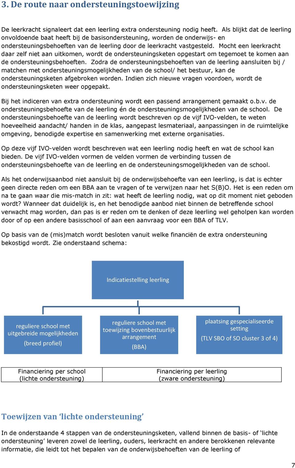 Mocht een leerkracht daar zelf niet aan uitkomen, wordt de ondersteuningsketen opgestart om tegemoet te komen aan de ondersteuningsbehoeften.