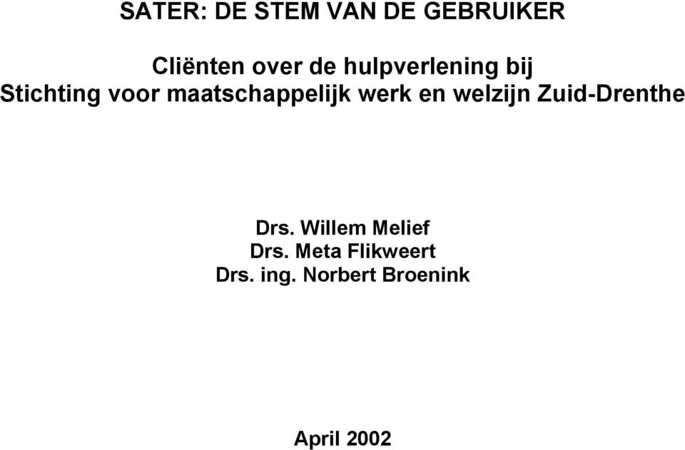 werk en welzijn Zuid-Drenthe Drs.