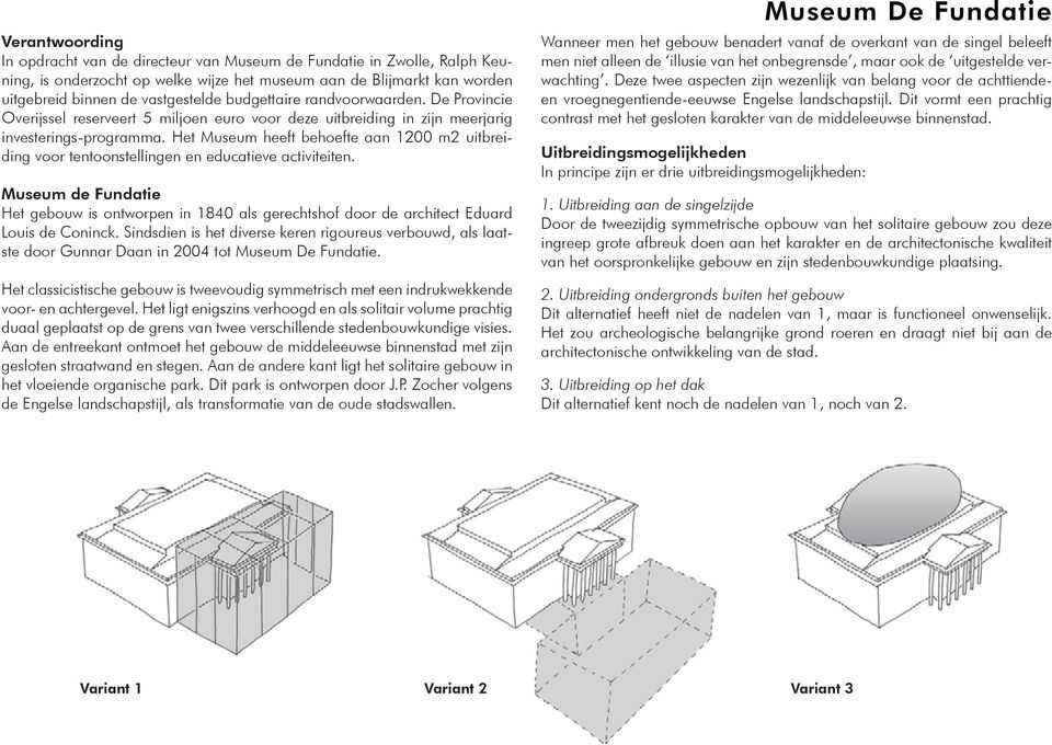 Het Museum heeft behoefte aan 1200 m2 uitbreiding voor tentoonstellingen en educatieve activiteiten.