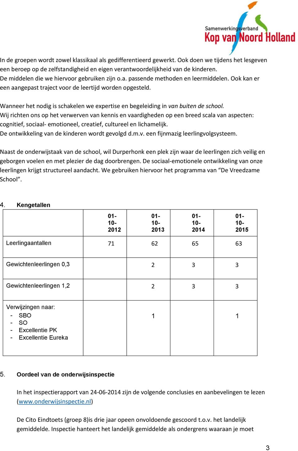 Wanneer het nodig is schakelen we expertise en begeleiding in van buiten de school.