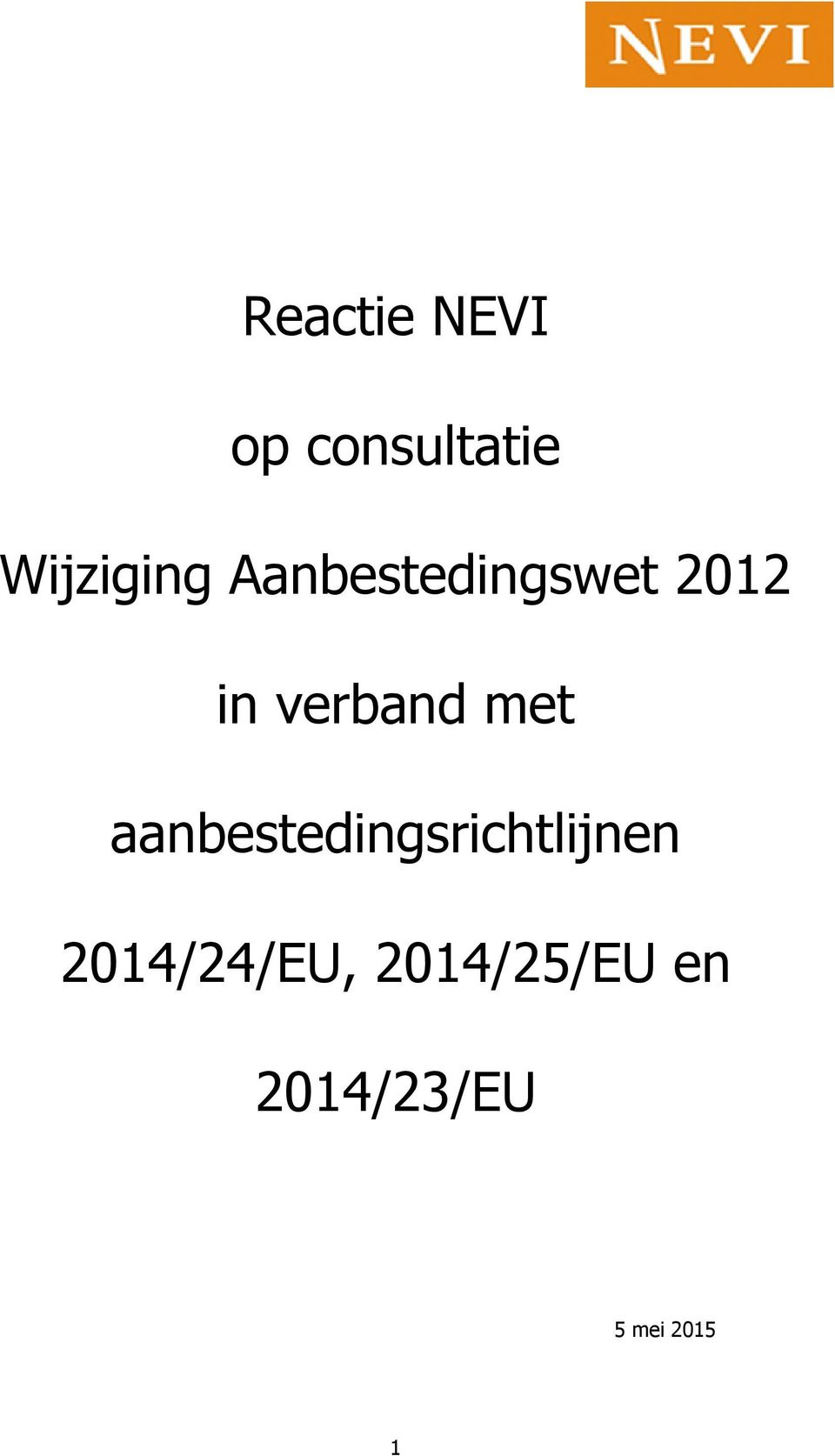 aanbestedingsrichtlijnen 2014/24/EU,