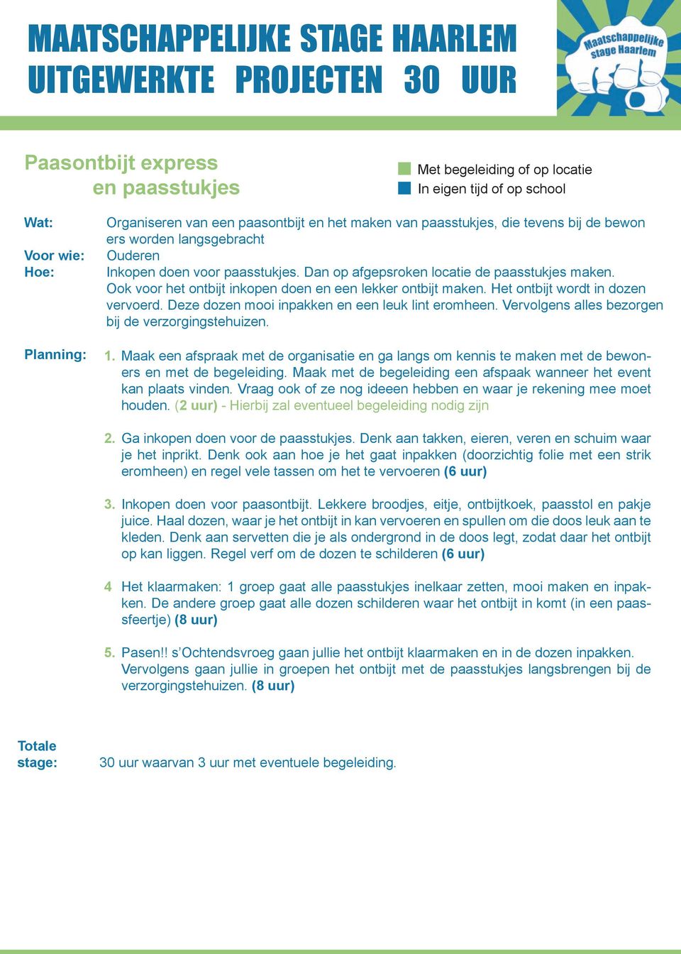 Vervolgens alles bezorgen bij de verzorgingstehuizen. Maak een afspraak met de organisatie en ga langs om kennis te maken met de bewoners en met de begeleiding.