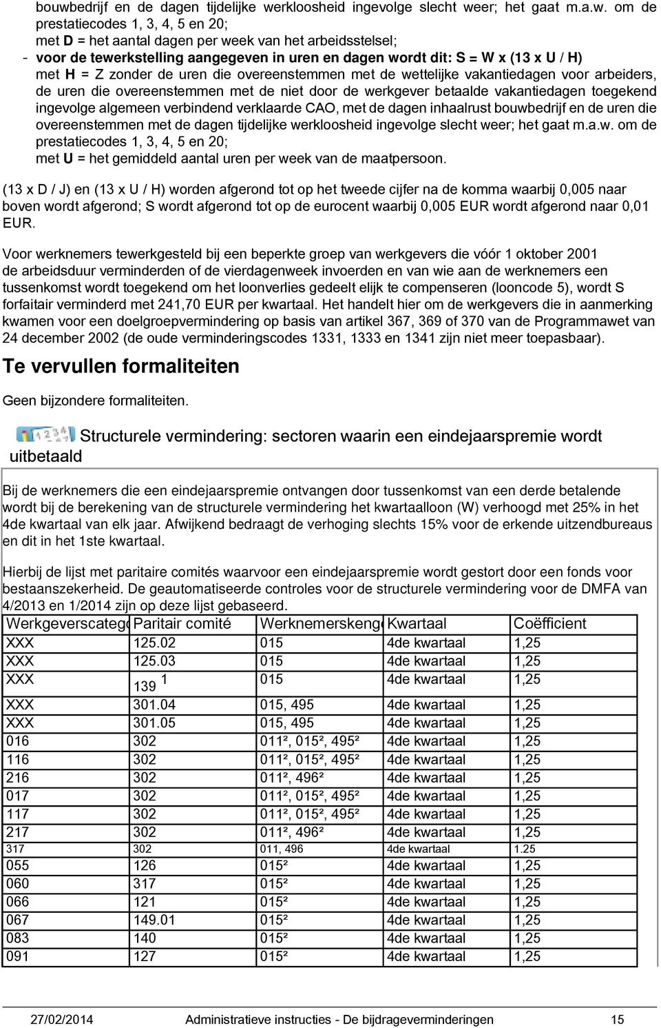 de niet door de werkgever betaalde vakantiedagen toegekend ingevolge algemeen verbindend verklaarde CAO, met de dagen inhaalrust bouwbedrijf en de uren die overeenstemmen met de dagen tijdelijke