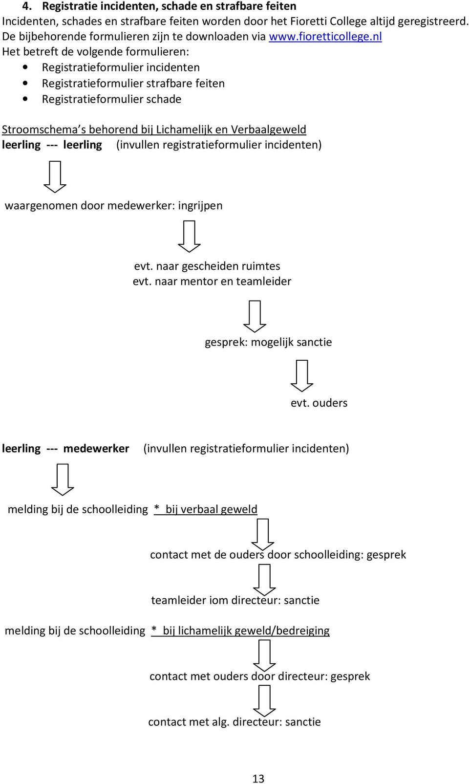 nl Het betreft de volgende formulieren: Registratieformulier incidenten Registratieformulier strafbare feiten Registratieformulier schade Stroomschema s behorend bij Lichamelijk en Verbaalgeweld