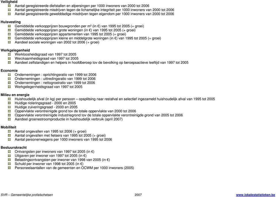 verkoopprijzen grote woningen (in ) van 1995 tot 2005 (+ groei) Gemiddelde verkoopprijzen appartementen van 1995 tot 2005 (+ groei) Gemiddelde verkoopprijzen kleine en middelgrote woningen (in ) van