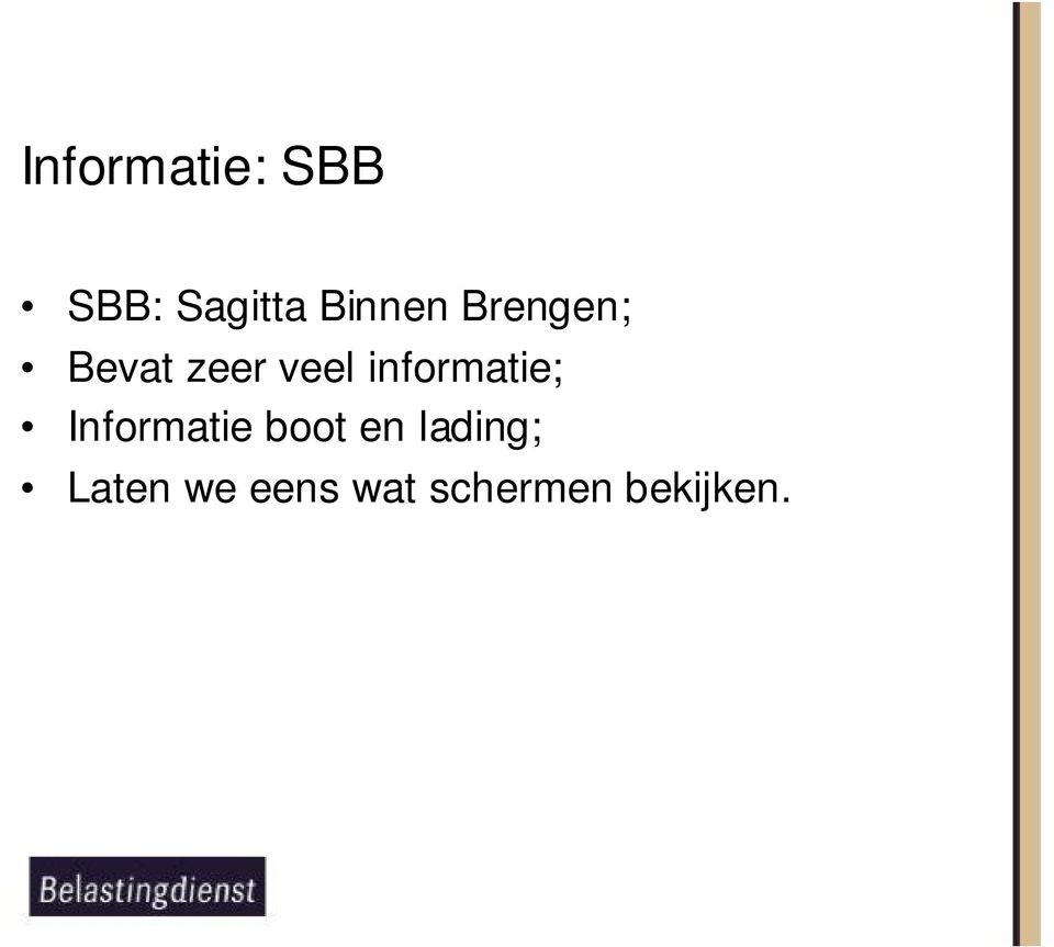 informatie; Informatie boot en