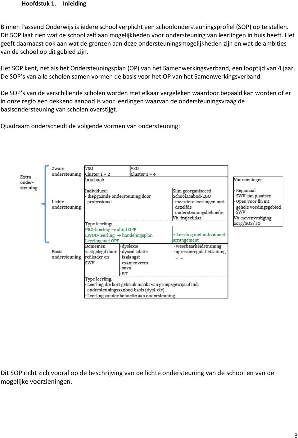 Het geeft daarnaast ook aan wat de grenzen aan deze ondersteuningsmogelijkheden zijn en wat de ambities van de school op dit gebied zijn.