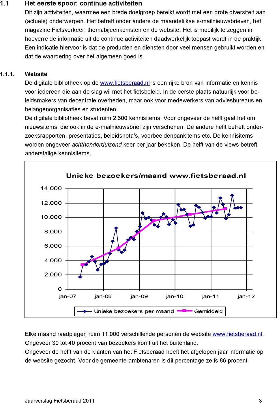 Het is moeilijk te zeggen in hoeverre de informatie uit de continue activiteiten daadwerkelijk toepast wordt in de praktijk.