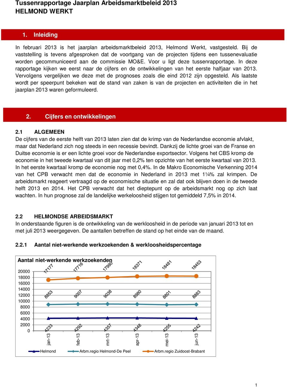 In deze rapportage kijken we eerst naar de cijfers en de ontwikkelingen van het eerste halfjaar van 2013. Vervolgens vergelijken we deze met de prognoses zoals die eind 2012 zijn opgesteld.