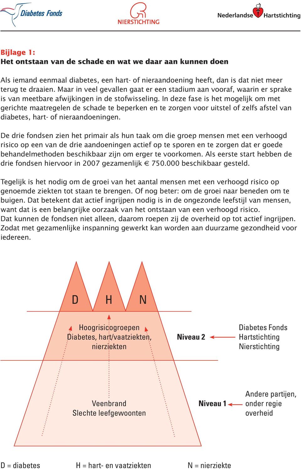 In deze fase is het mogelijk om met gerichte maatregelen de schade te beperken en te zorgen voor uitstel of zelfs afstel van diabetes, hart- of nieraandoeningen.