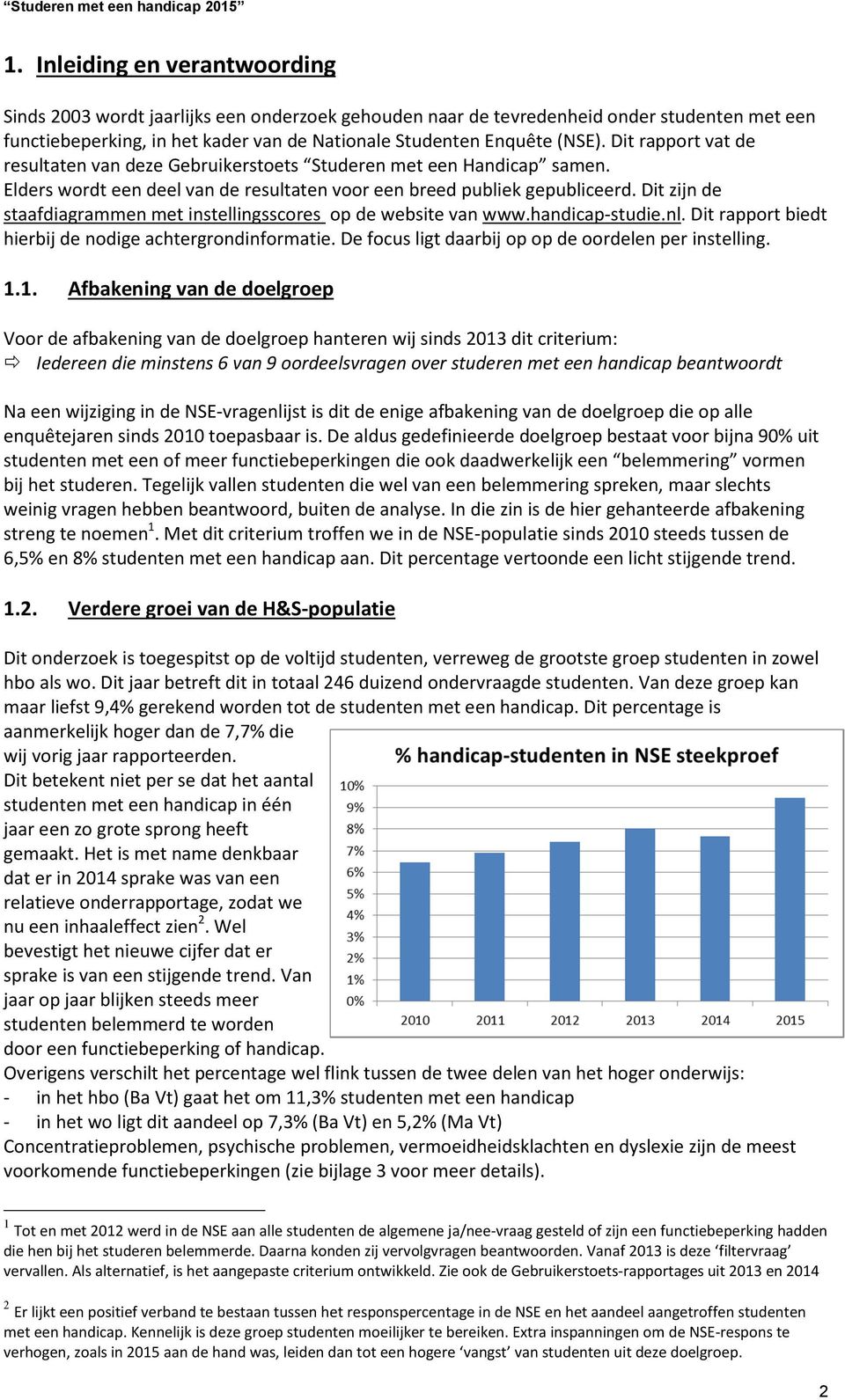 Dit zijn de staafdiagrammen met instellingsscores op de website van www.handicap-studie.nl. Dit rapport biedt hierbij de nodige achtergrondinformatie.