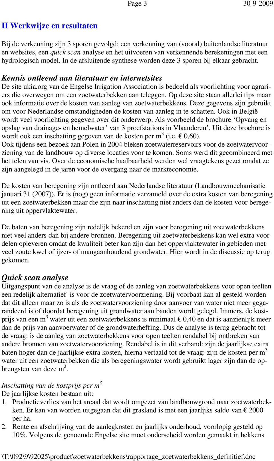 org van de Engelse Irrigation Association is bedoeld als voorlichting voor agrariers die overwegen om een zoetwaterbekken aan teleggen.