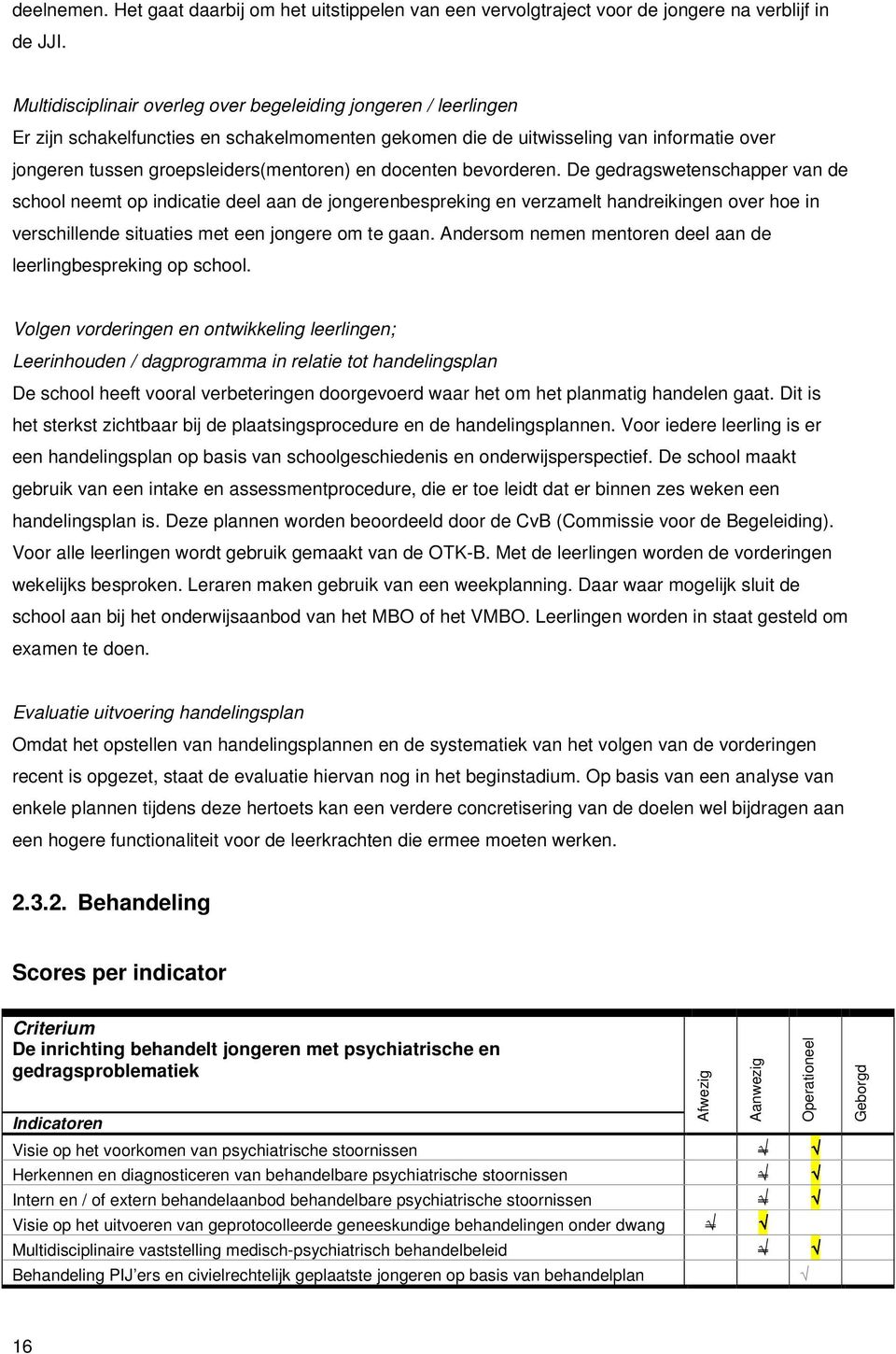 docenten bevorderen. De gedragswetenschapper van de school neemt op indicatie deel aan de jongerenbespreking en verzamelt handreikingen over hoe in verschillende situaties met een jongere om te gaan.