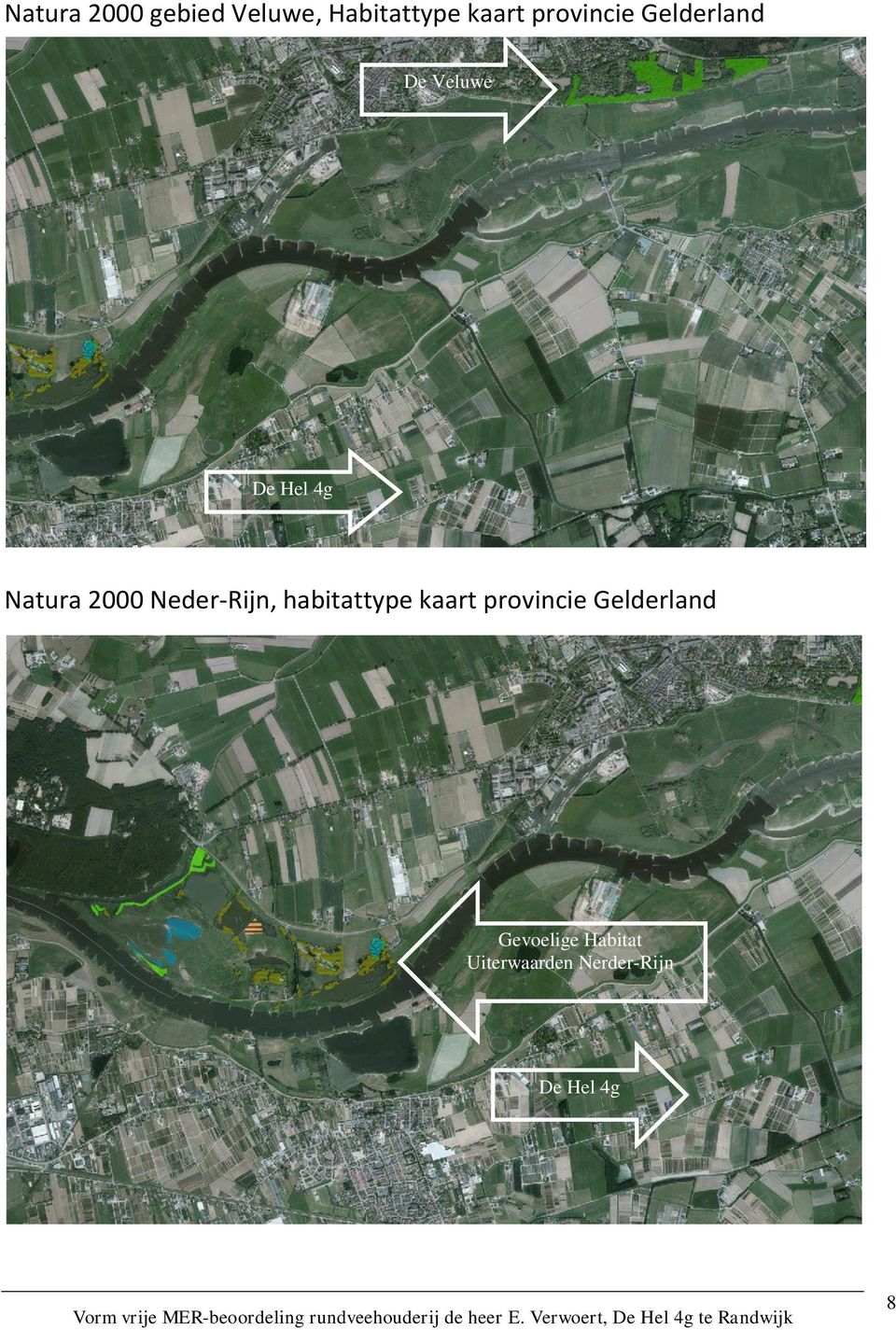 Gelderland De Hel 4g Natura 2000 Neder-Rijn, habitattype kaart