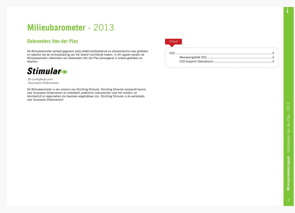 ..3 CO2-footprint (thematisch)...4 De Milieubarometer is een product van Stichting Stimular.