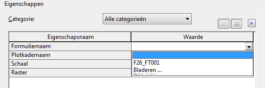 Een volgende schemapagina maken 7. Klik voor de eigenschap Formuliernaam in het ernaast liggende veld Waarde en vervolgens op de knop. 8. Selecteer in de lijst die wordt geopend de invoer F26_FT001.