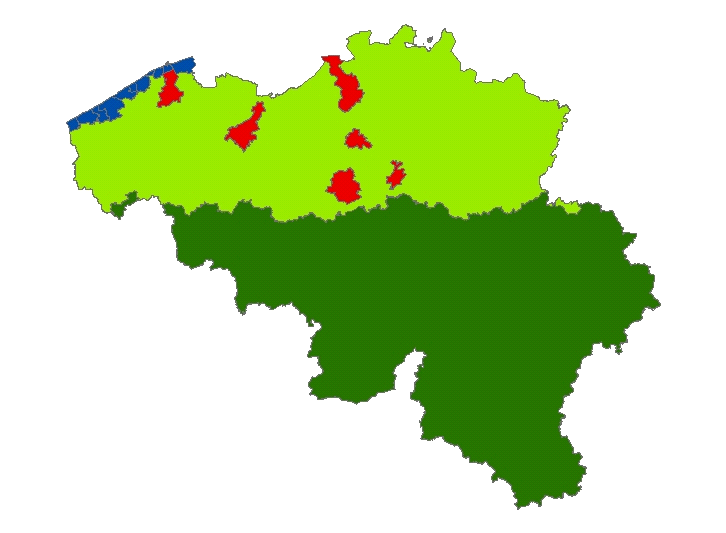 Gebruikte termen Macrobestemmingen Toerisme Vlaanderen deelt Vlaanderen op in drie macrobestemmingen: De kust De kunststeden De Vlaamse regio s Figuur 1: situering macrobestemmingen Kust Kunststeden