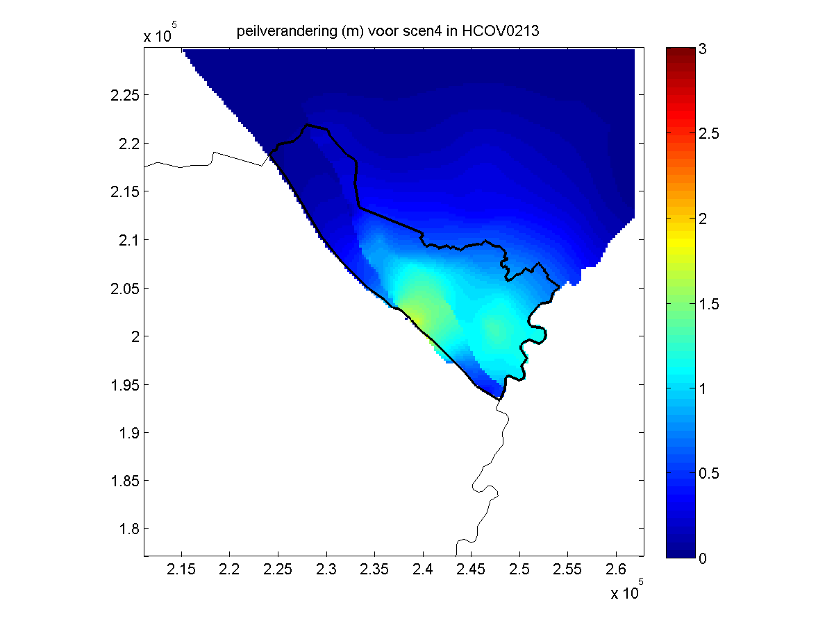 en wordt minimaal gerealiseerd over een gebied van 153 km² in Vlaanderen. Lokaal kan een peilverschil van 1,7 m voorkomen. Figuur 4.20.