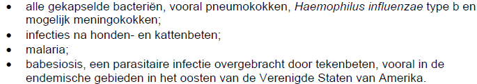 Verhoogd risico op ernstige infecties met: Voorlichting Vaccinaties (voor OK beginnen)